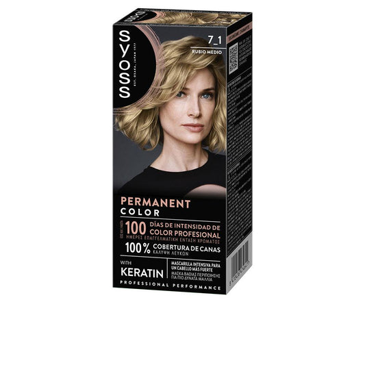 Syoss Permanent Color – vopsea de păr, 1 buc. – 7.1-Rubio Medio 1 buc.