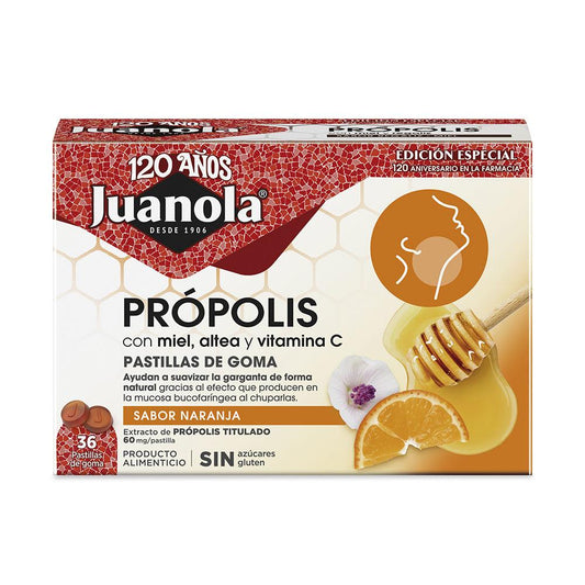 Juanola Própolis Juanola – supliment alimentar gumă, 36 buc.