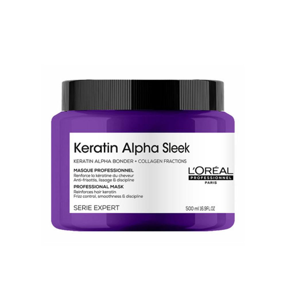 L'Oréal Professionnel Paris Keratin Alpha Sleek – mască pentru păr, 500 ml