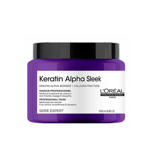 L'Oréal Professionnel Paris Keratin Alpha Sleek – mască pentru păr, 500 ml