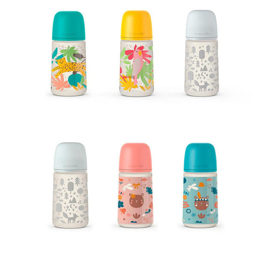 Suavinex Prints – biberon, 270 ml