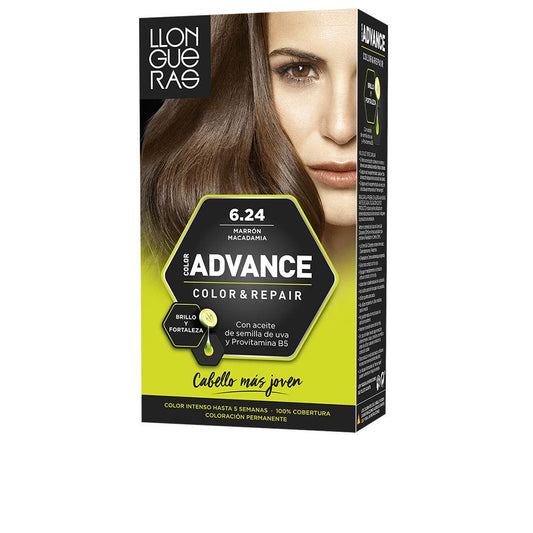 Llongueras Color Advance – vopsea de păr, 1 buc. – 6,24-marrón macadamia 1 buc.