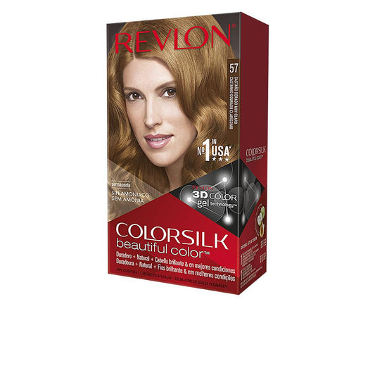 Revlon Mass Market Colorsilk – vopsea de păr, 1 buc. – 57-castaño dorado muy claro 1 buc.