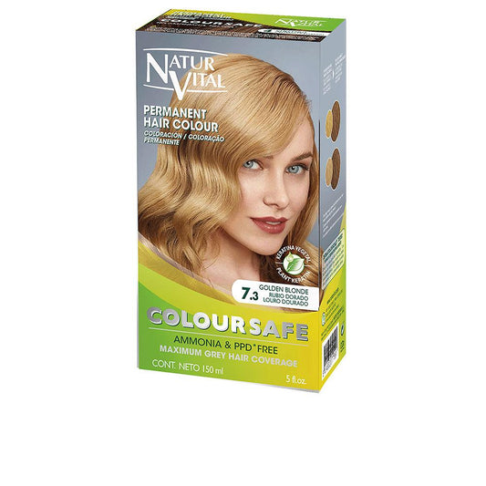 Natur Vital Coloursafe – vopsea permanentă pentru păr, 150 ml – 7.3 - golden blonde