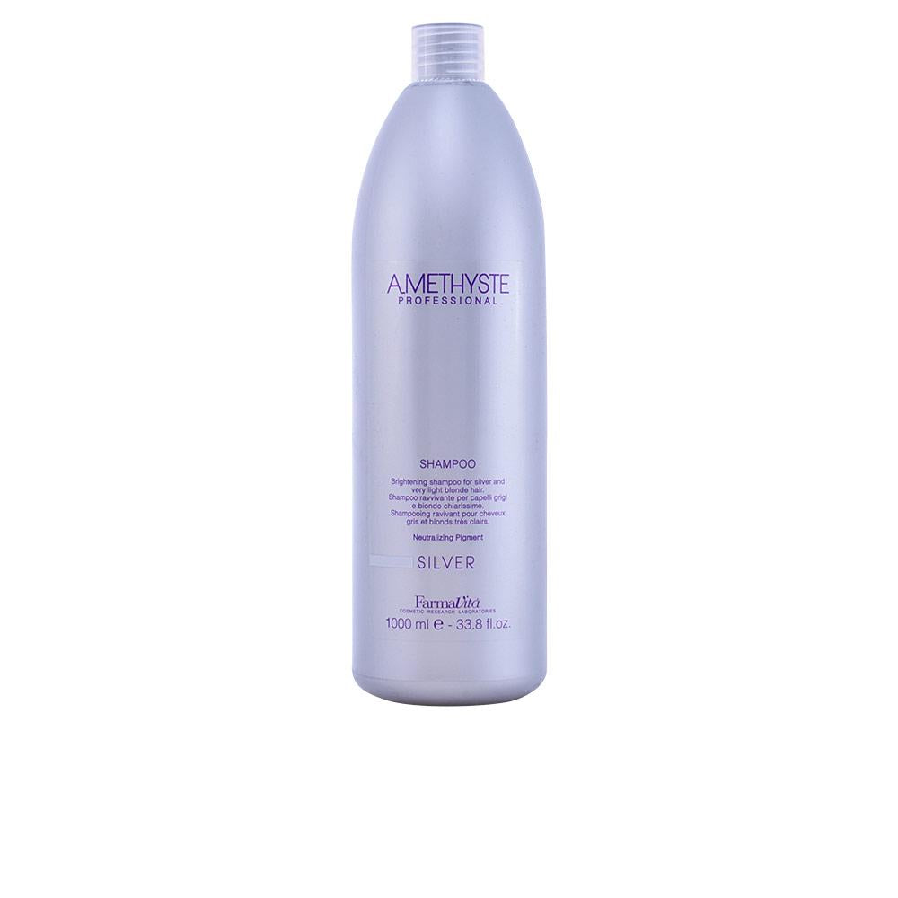 Farmavita Amethyste Silver Shampoo For Gray And Blonde Hair Eliminates Yellow Tones
